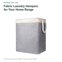 Panier à linge pliable en tissu, panier à linge avec poignées, boîte de rangement pour usage domestique et style avec poignées