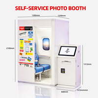 Mesin Photo Booth Interaktif Gaya Komersial dengan Kustomisasi Logo, Printer Cepat, untuk Promosi Acara