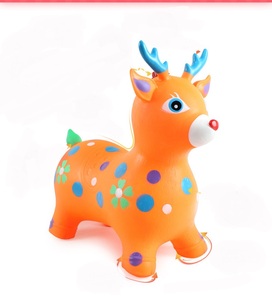 Giocattoli gonfiabili del <span class=keywords><strong>sesso</strong></span> animale dei <span class=keywords><strong>bambini</strong></span> nuova musica che salta cervo cavallo di gomma spessa PVC salto cavallo musica cervo dipinto - Product Image 4