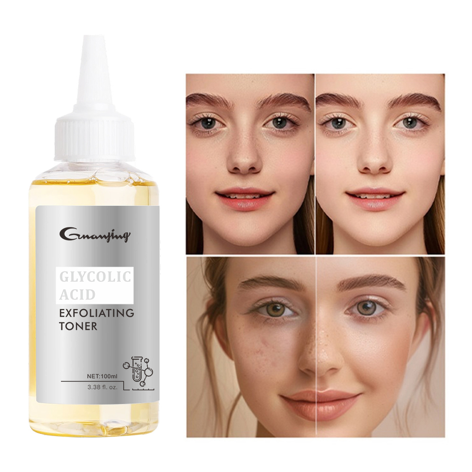 Hot Selling Glycolic Acid Toner Facial Hydrating Smooth Skin Lightening Pore Shrinking Exfoliating Face Toner