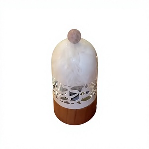 Brûleur d'encens traditionnel arabe Bakhoor Mabkhara avec dôme décoratif en calligraphie pour Oud et parfum d'intérieur - Product Image 3