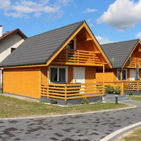 Chalet en bois préfabriqué à deux étages, petite cabane modulaire en bois, maison préfabriquée en bois pour camping, maison d'hôtes