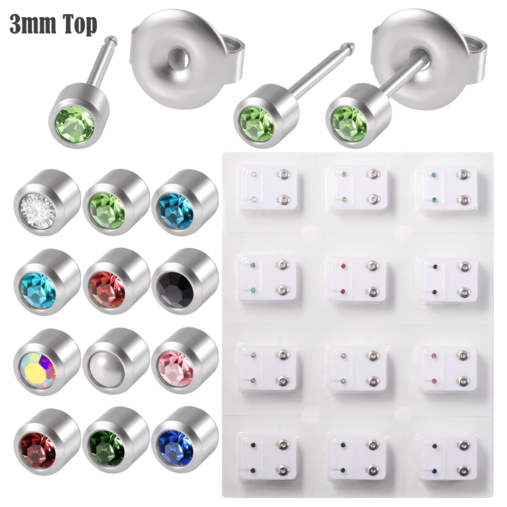 12 paia-3mm argento misto