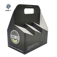 Logo personnalisé emballage porte-bouteille de bière kraft en carton 4 6 Pack porte-bouteille porte-boîte à vin