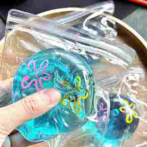 Nouvelle série de jouets TPR Squishy en forme de boule de maltose Océan Bleu de 6 cm – Cadeau créatif anti-stress à presser pour enfants et adultes – Ambiance cool - Product Image 4