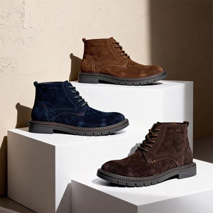 <span class=keywords><strong>Bottes</strong></span> Chukka Classiques pour Hommes, Décontractées, à Bout Rond, à Lacets, Hiver Automne 2.0 - Product Image 4