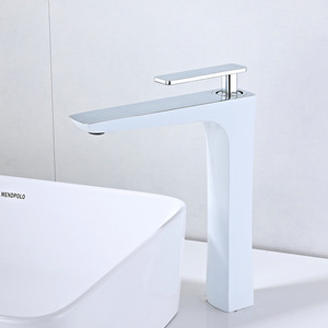Robinet En Or Blanc Plate-Forme Moderne Bassin Monotrou Cuisson En Cuivre Chaud Et Froid Robinet En Or Noir - Product Image 5