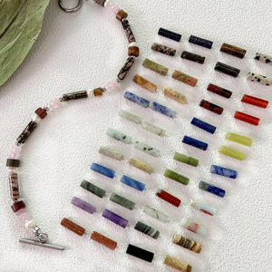 Piedra natural, ágata negra, ojo de tigre, cuentas redondas en forma de tubo, pulsera, collar, cuentas sueltas para bricolaje, accesorios para la fabricación de joyas, materiales. - Product Image 1