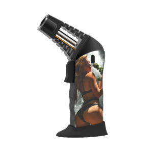 Venta caliente logotipo personalizado antorcha inclinada encendedor potente diseño a prueba de viento para la venta al por mayor - Product Image 1