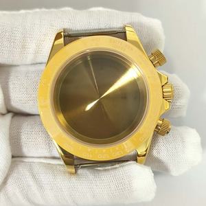 Montre mécanique multifonction avec boîtier en acier inoxydable bleu de 39 mm, logo personnalisé, miroir de trésor, accessoires compatibles avec le mouvement VK63 - Product Image 1