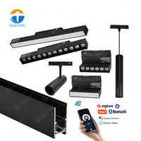 Système de lampe sur Rail magnétique encastrée, 36/48V, lampe linéaire à intensité modulable et pliable, Spot magnétique pour magasin