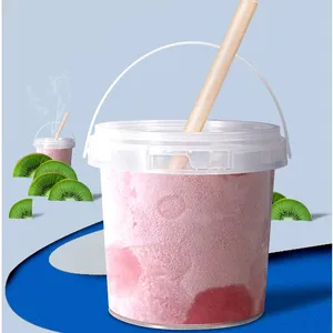 친환경 식품 학년 플라스틱 사용자 정의 로고 일회용 100g 200g 500g 1000g 플라스틱 아이스크림 용기 뚜껑