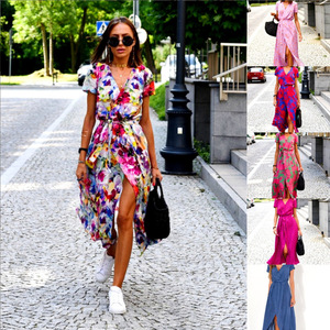 knee length dresses for ladies White and sexy women summer dress – Dream Closet Couture main image 1
