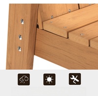 Ensemble de meubles de jardin en plastique HDPE de style américain, comprenant un canapé, des tables basses et des chaises, confortable à utiliser, emballage postal, pour patio, terrasse, jardin