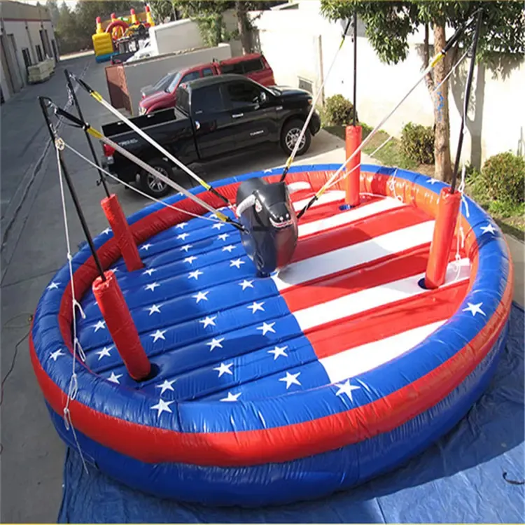 Commercial Mechanical Games Rodeo Bull Riding Machine Controls Inflatable Mechanical Bull Ride For Sale