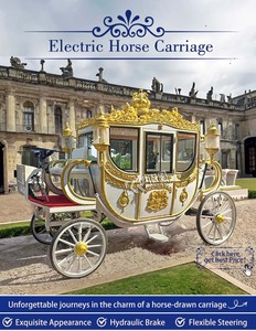Chariot Royal Électrique à Chevaux Sculpté pour Mariage Prince William, 4 Roues, Charge Utile 400KG, Vente en Gros Usine - Product Image 4
