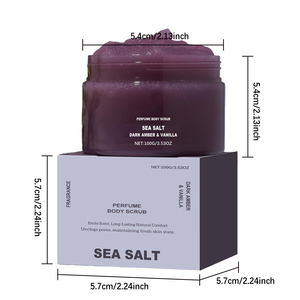 Gommage corporel à l'ambre et à la vanille 100g OEM Étiquette privée Cire de carnauba Éclat Hydratant Vegan Spa - Product Image 2