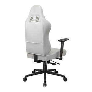 Chaises de jeu vidéo de style course inclinables populaires 2026, logo personnalisé, réglage de la hauteur <span class=keywords><strong>gratuit</strong></span>, pivotant, bascule, appui-tête blanc - Product Image 5