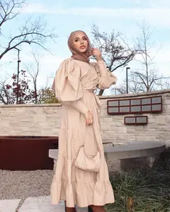 Abaya — robe longue pour femme, mode printemps automne, vêtements islamiques, nouveau Style,