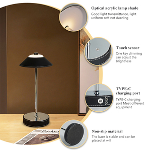 Hiện đại Bắc Âu khách sạn Đèn cạnh giường ngủ Nhà hàng không dây pin sắt da Led bảng đèn - Product Image 2