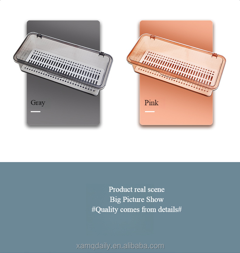 Multi-function chopsticks box household transparent belt cover drain chopsticks cage kitchen dustproof tableware storage box