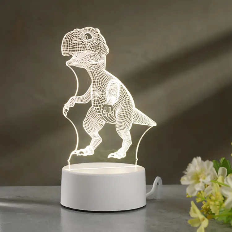 Trending Gadget Home Table Decoration Lamp Gamer War Star Knight Animal Bear Sheet USB Botton Control ABS Platform Light