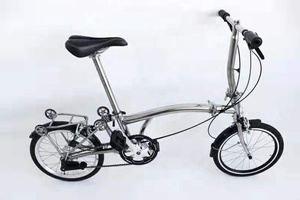 Vélo pliant 20 pouces pour femme, cadre en titane, entièrement amorti, avec freins à disque et 3 vitesses - Product Image 2
