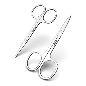 Ciseaux de maquillage professionnels en acier inoxydable à pointe incurvée et tranchante pour cuticules, durables, pour la coupe des poils du nez, pour droitiers - Product Image 1