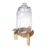Distributeur de boissons en verre écologique classique, verre transparent de qualité alimentaire, 3,8 L, 5,8 L, distributeur de jus avec support et robinet pour la cuisine