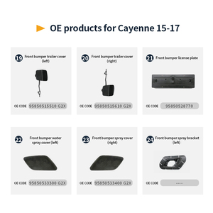 TEGRRAY Nouveau Pare-chocs Avant de Haute Qualité OEM 2015-2017 pour <span class=keywords><strong>Cayenne</strong></span> Turbo Plaque d'Immatriculation 95850528770 - Product Image 5