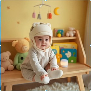Adorable <span class=keywords><strong>casque</strong></span> anti-chute <span class=keywords><strong>pour</strong></span> bébé, en coton doux, forme animale, maille respirante, protection de la tête <span class=keywords><strong>pour</strong></span> ramper et marcher, Pxenteng - Product Image 5