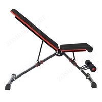 Banc de musculation pliable en acier allié Zoshine, multifonctionnel et réglable, pour la musculation à domicile, entraînement de la poitrine, du dos et des jambes
