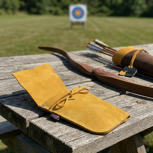 Quiver Archery OEM – Carquois de tir à l'arc en cuir de vachette noir/marron entièrement personnalisé pour la chasse, le tir, l'entraînement et la compétition - Product Image 1