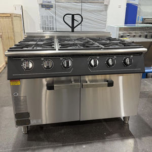 Cuisinière Commerciale Multifonctionnelle à 6 Brûleurs Haute Puissance en Acier Inoxydable, Four Vertical et Cuisinière à Gaz de Luxe Combinée - Product Image 4