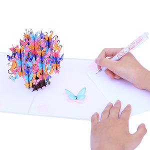 Tarjeta <span class=keywords><strong>de</strong></span> Felicitación <span class=keywords><strong>de</strong></span> Papel con Diseño Animado en 3D para Estudiantes, <span class=keywords><strong>Amigos</strong></span>, Parejas - Tarjeta <span class=keywords><strong>de</strong></span> Felicitación con Mensaje Escrito a Mano para Cumpleaños y Festividades - Product Image 3