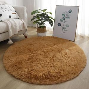 Alfombra con degradado de pelo largo teñida sencilla al por mayor, cesta colgante para el hogar, alfombrilla para silla para decoraciones de oficina o boda - Product Image 4