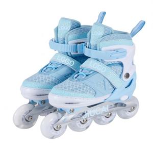 Patins à roulettes pour enfants avec roues entièrement lumineuses, casque et équipement de protection, taille réglable, pour garçons et filles, vente en gros - Product Image 5