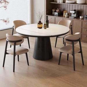 Ensemble <span class=keywords><strong>de</strong></span> table et <span class=keywords><strong>chaises</strong></span> <span class=keywords><strong>de</strong></span> salle à manger en marbre et bois, moderne, extensible, pliable, rond, <span class=keywords><strong>de</strong></span> luxe, 4, 6, <span class=keywords><strong>8</strong></span> places, designs <span class=keywords><strong>de</strong></span> meubles pour salon - Product Image 4