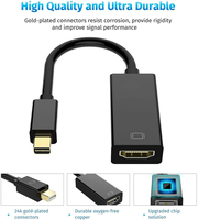 Adaptateur 4K Mini DisplayPort vers HDTV Convertisseur Mini DP vers HDTV Adaptateur vidéo UHD pour ordinateur portable