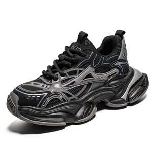 Zapatos para Hombre que Aumentan la Estatura 3-5CM, Tacón Medio, Entresuela Suave, Suela de Goma, Forro de Malla, Estilo Casual, Deportivo, de Viaje, Tipo Dad Shoes - Product Image 5