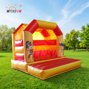 WINSUN Small Indoor Outdoor <b>Inflatable</b> Bouncer Castle Amusement Trampoline with Fireproof Lead-free PVC Customizable - Product Image 1