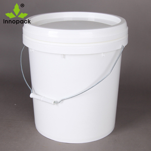 White 16L Food Grade Plastic Pail <b>Paint</b> Bucket with <b>Lid</b> <b>for</b> Home & Commercial Use - Product Image 2