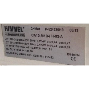 มอเตอร์ไฟฟ้ากระแสสลับ Himmel 7.5 กิโลวัตต์ 400 โวลต์ 50 เฮิรตซ์ 2880 รอบต่อนาที S6 60 IEC 60034 ได้รับเครื่องหมาย CE - Product Image 2