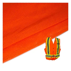 Échantillon gratuit En 20471 Fluorescent Tricot Mesh Doublure Tissu Réfléchissant Cyclisme Gilet Gilet de Sauvetage