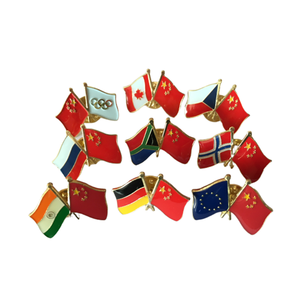 Stock Pas Cher Tous Les Pays Goupille Croisée Double Drapeau Insigne D'épinglettes - Product Image 6