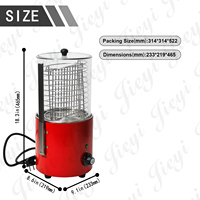 Machine à hot-dogs professionnelle 350W en acier inoxydable, chauffe-saucisses et cuiseur vapeur avec thermostat