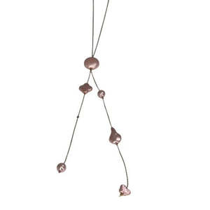 CBBA-1286 Women's Lariat Pearl <b>Necklaces</b> <b>Pink</b> Faux Pearl 316L Stainless Steel Elegant Luxurious Everyday Wear Perfect Accessory - Product Image 1