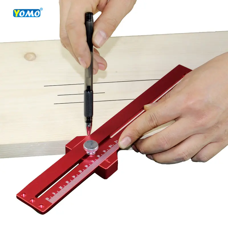 Professional Manufacturer Multifunctional woodworking line ruler 260mm Custom Size Wood Aluminum Alloy Ruler Measuring Tools