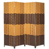 2022 Hot Selling Wood Crafts Hotel Screen & Room Dividers Partition Foldable 4 Panel Partition Wall Divider for Home Decor