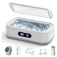 Layar Digital LED 5 Kecepatan 40W Kontrol Sentuh Pembersih Ultrasonik Timer Digital Kapasitas 650ml 49 KHZ untuk Kacamata Jam Tangan Lainnya